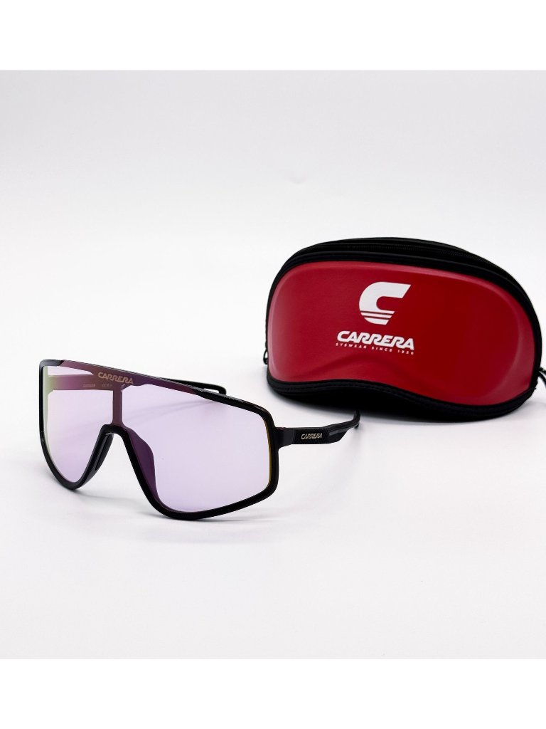 New Carrera 4017/S 807te Sunglasses Black Purple Unisex Shield Eyewear